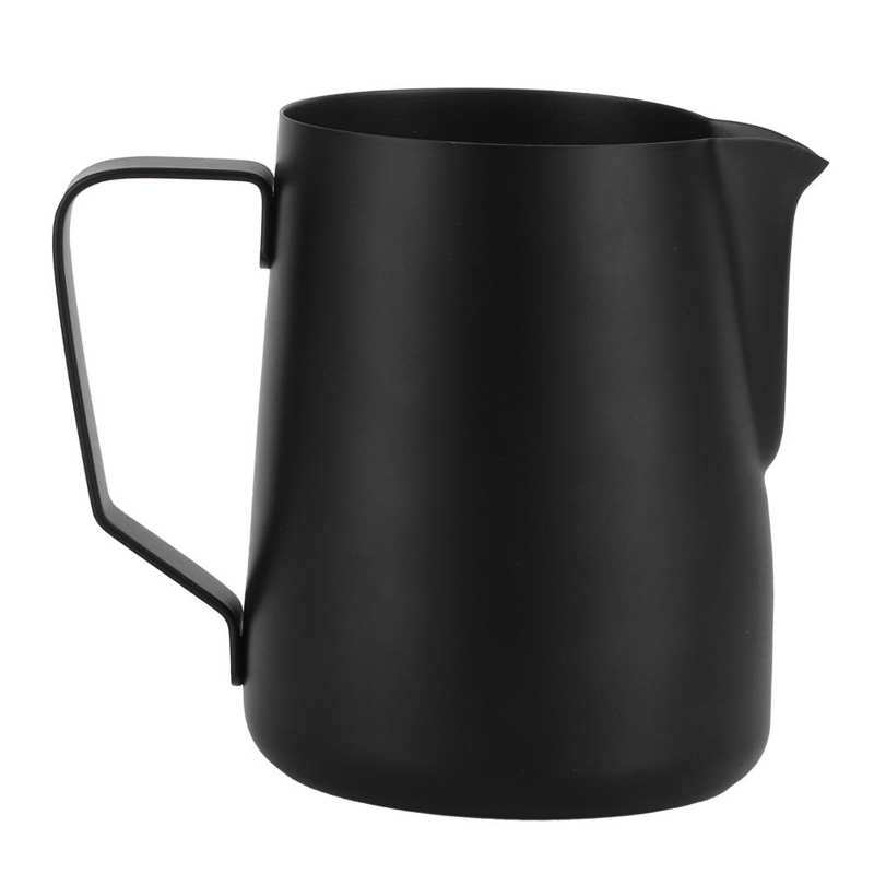 Koffie Koffie Art Stencil 600Ml Koffie Cup Mok Multifunctionele 304 Rvs Opschuimen Melk Pitcher Zwart Keuken