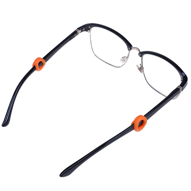 4pcs=2Pair Glasses Ear Hooks Round Anti Slip Silicone Grips Eyeglasses Sports Temple Tips 4pcs