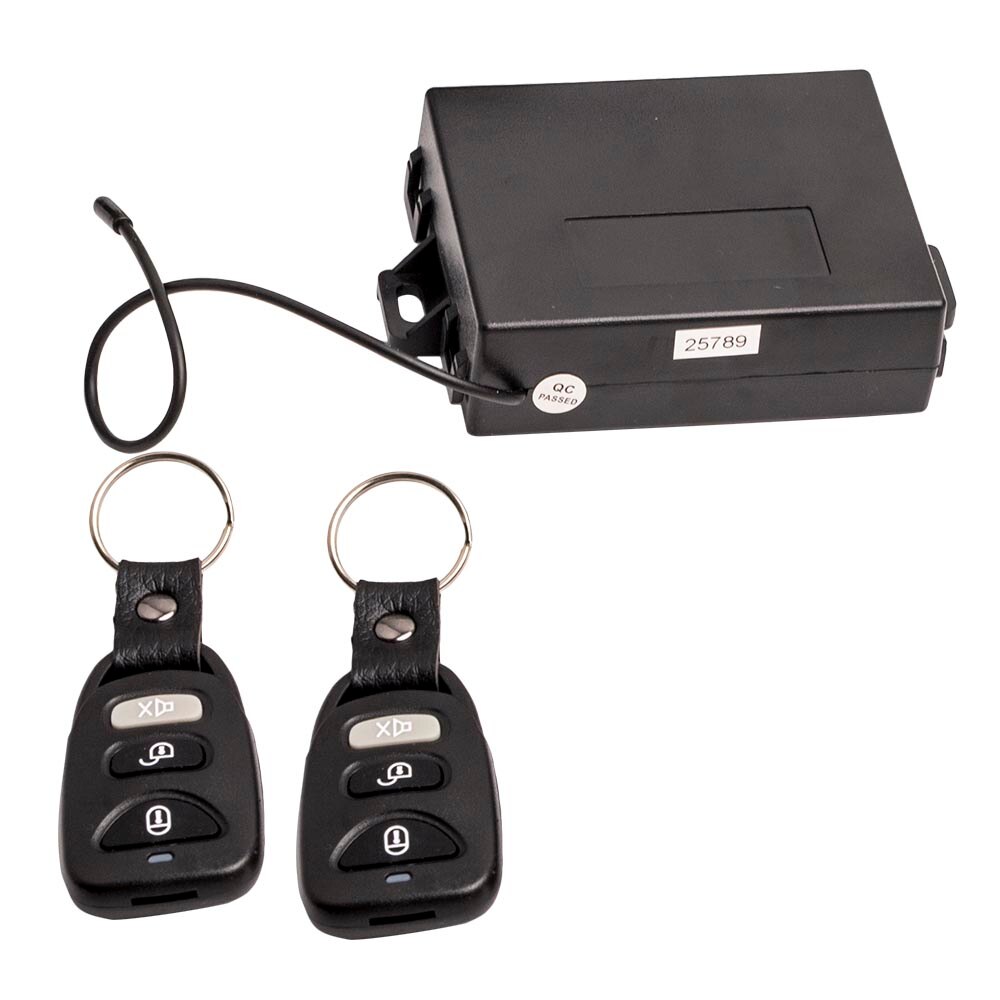 Central Power Door Lock / Unlock Remote Kit Keyless Entry Black For Universal
