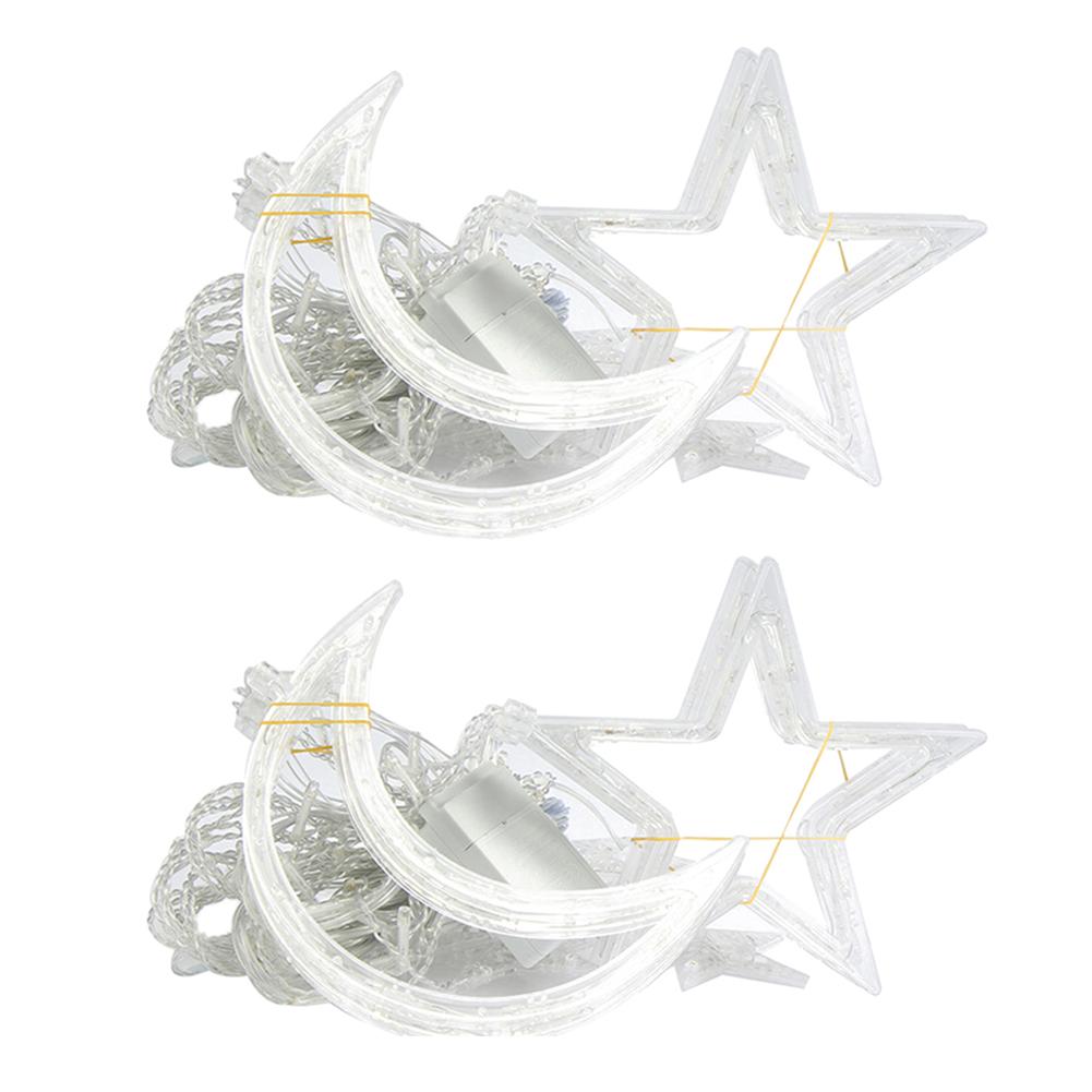LED Curtain Lamp Fairy String Neon Moon Stars Home Party Xmas Neon Light Night Decor Eight Lighting Modes