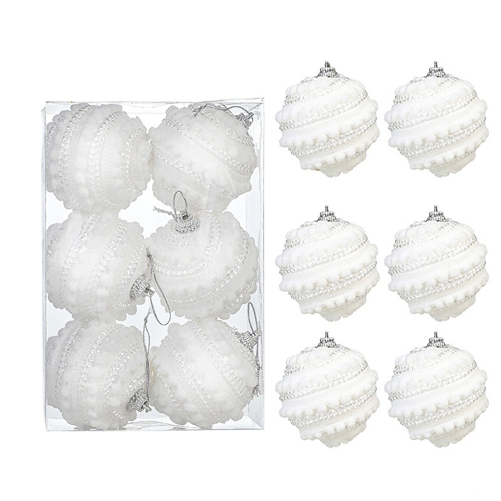 6 stuks witgoud schuim kerstballen hanger onbreekbaar handgemaakte kerst hangende ballen herbruikbaar: Mintgroen