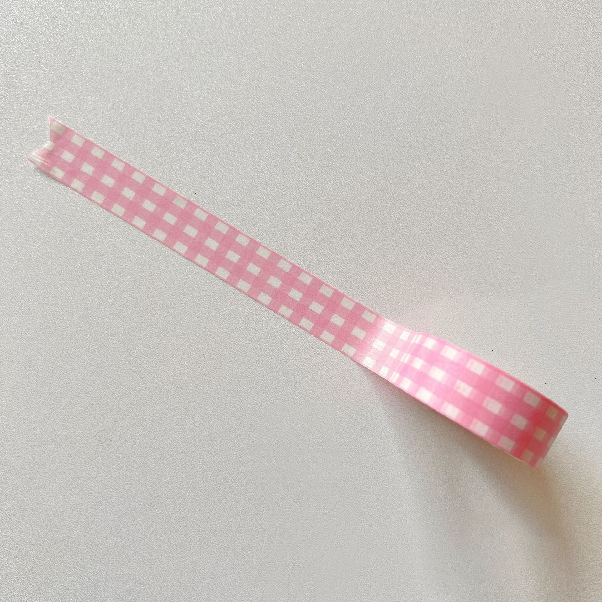 1Pcs Pink Grid Cherry Flower Washi Tape Decorative Adhesive Tape Color Masking Tape For Sticker Scrapbooking DIY Stationery Tape: PURPLE