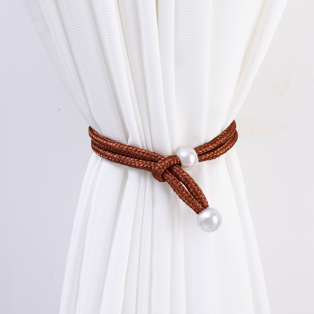 2 Stuks Gordijn Tiebacks Gesp Tiebacks Touw Gordijn Gesp Decoratieve Creatieve Hanger Geen Gaten Verstelbare Trekkoord Tiebacks: Bordeaux