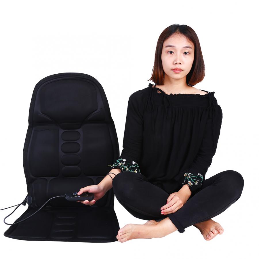 Heated Electric Car Neck Lumbar Full Body Massage Massager Seat Cushion Pad
