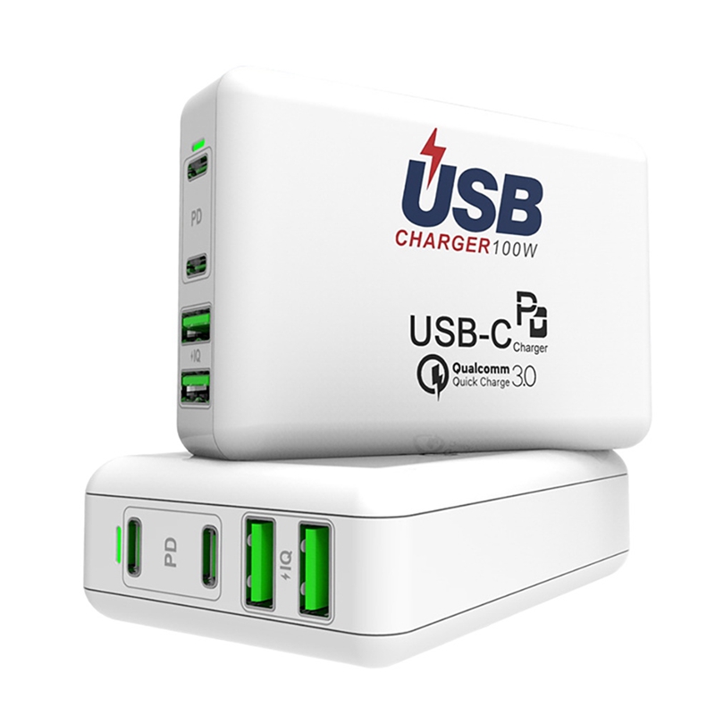thumbnail image 2 of 520W 8-Port Desktop USB Charging Station – 100W USB-C PD Fast Charger Hub 2 of 4