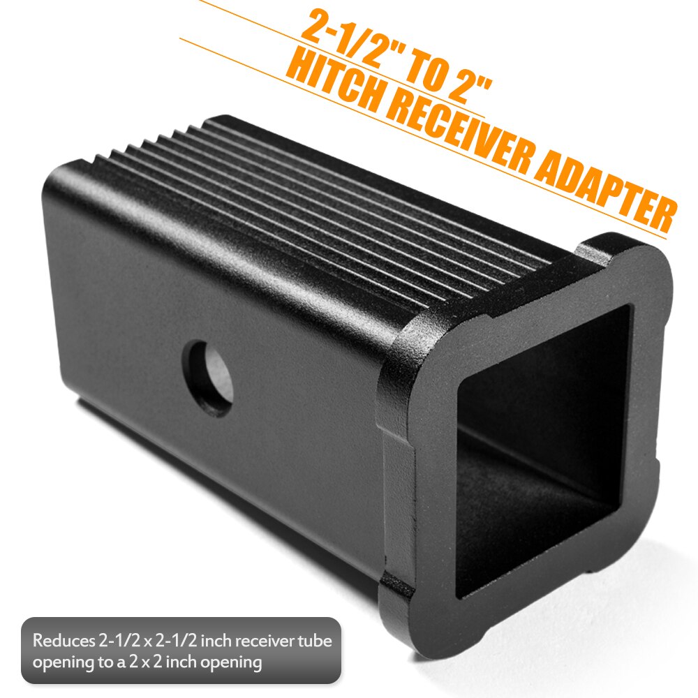 MICTUNING 2-1/2" Class V to 2" Class III&amp;IV Trailer Hitch Receiver Adapter Reducer Sleeve Convertor for Bike Rack Cargo Carrier