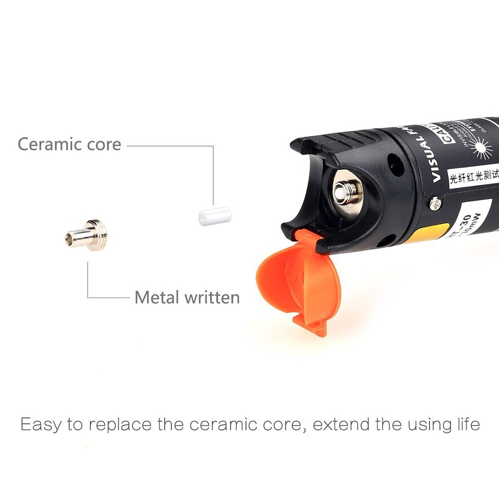 Universal Optical Fiber Test Pen Fault Locator 30mW 30km Fiber Optic Cable Tester Meter for Network Telecommunications