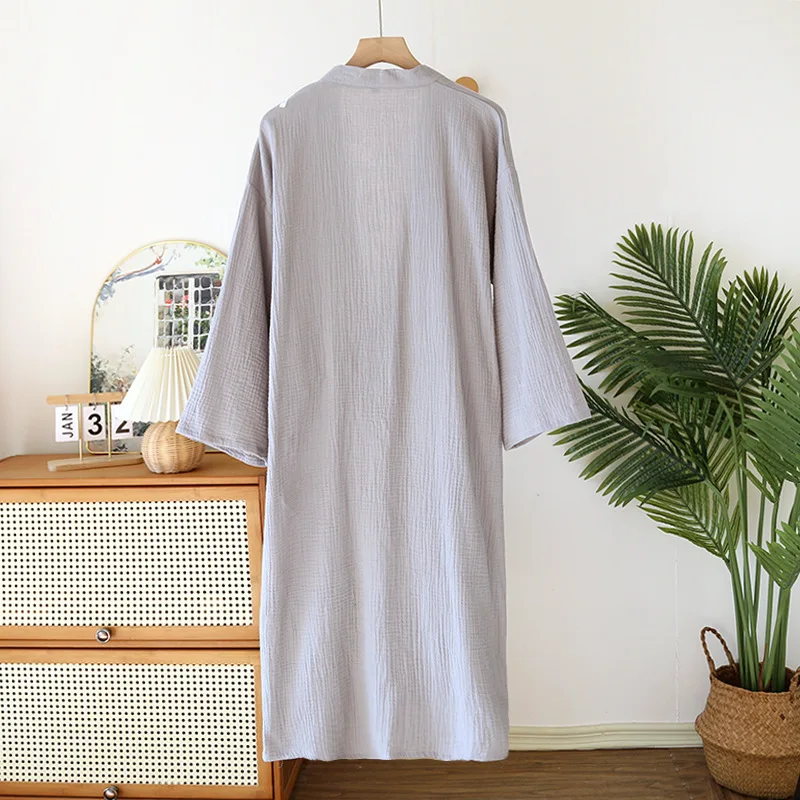 Japansk kimono-badekåpe sommerstil bomullsnattkjole for par hjemmeservice kvinnelig tynn stor størrelse herrekimonokåpe