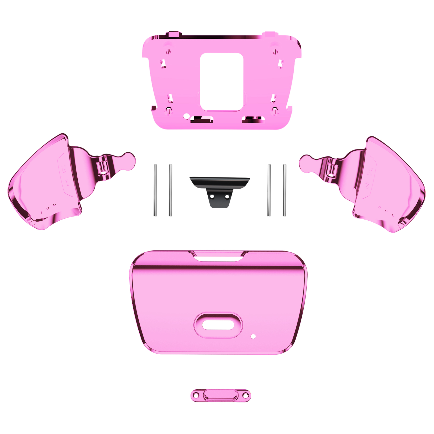 eXtremeRate Replacement Redesigned K1 K2 Back Button for PS5 RISE Remap Kit - Controller &amp; RISE Remap Board NOT Included: Chrome Pink