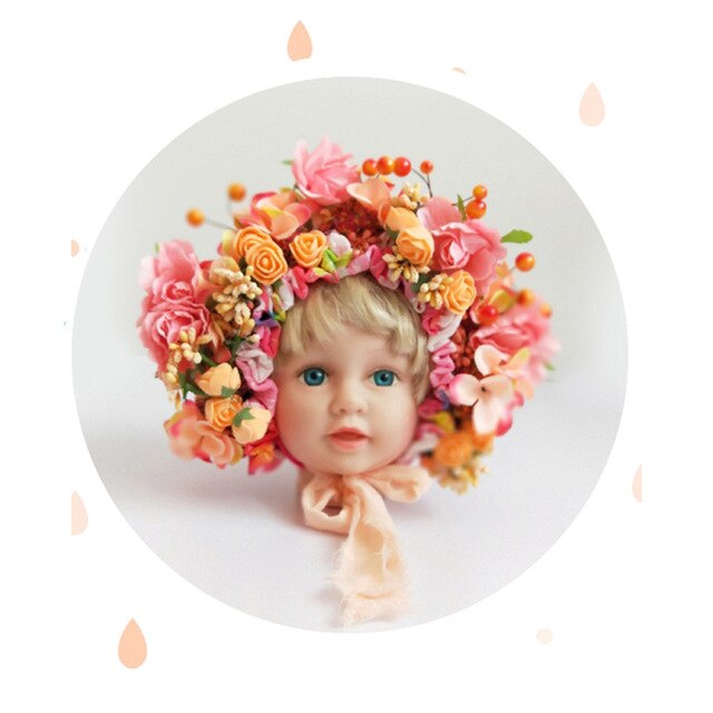 Pudcoco Baby Kopfschmuck Blume Bunte Blume Headwear Kranz Girlande Fotografie Zubehör Requisiten für Mädchen Blumen Haarband: A / 3 Monate