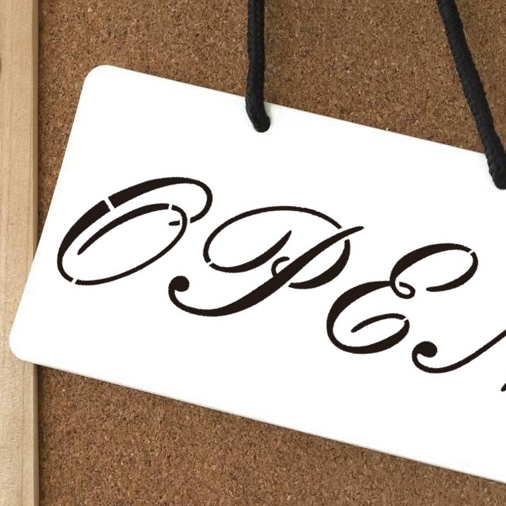 32Pcs Numeral Alphabet Letter DIY Craft Layering Stencils Wall Drawing Template