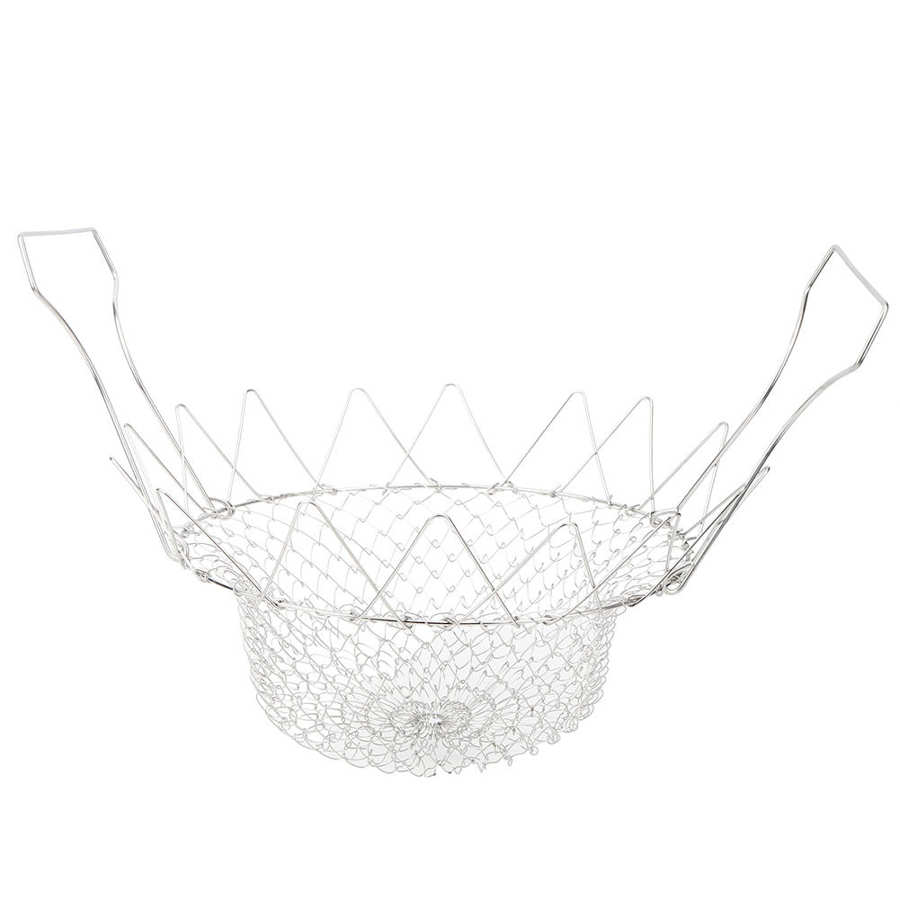 Pommes frites rostfritt stål ångande sköljning vikning stek korg stekt matsil stekverktyg levererar potatisskivmaskin