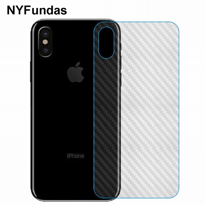 Naklejki z włókna węglowego Protector powrót Film dla Apple iPhone 11 Pro X XR XS Max 8 Plus 7 6 6S 5 5S SE 2020 iPhone8 5SE 4 dekoracji