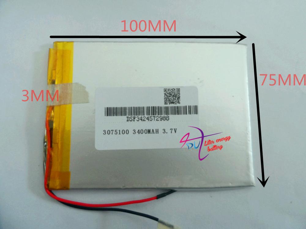 3075100 3.7V 3000mah Lithium polymer Battery with Protection Board For Tablet PCs PDA Digital Products