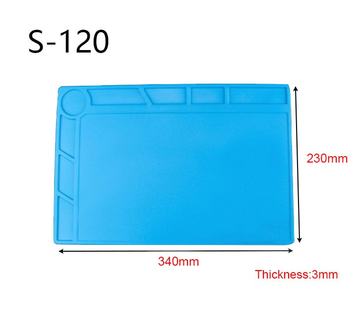 Isolatie Silicone Solderen Pad Mat S-170 S-160 S-150 S-140 Bureau Onderhoud Platform Voor Reparatie Station Wit Magnetische: S120