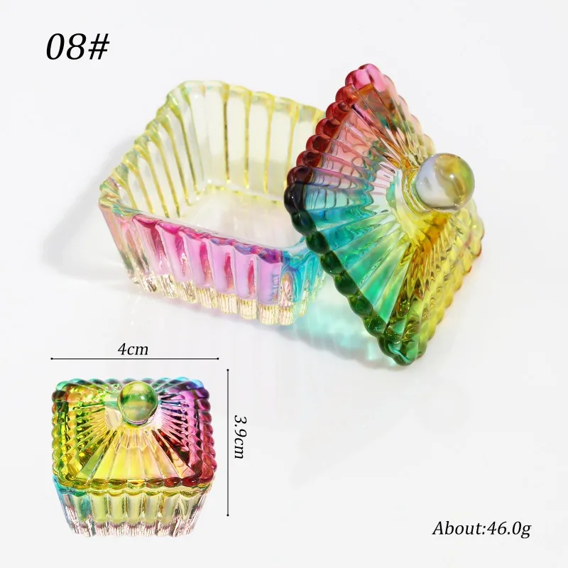 Acrylic Powder Liquid Crystal Glass Cup Aurora Colorful Cup Nail Brush Washing Mug Nail Art Tools Liquid Powders for Mixing Bowl: PURPLE