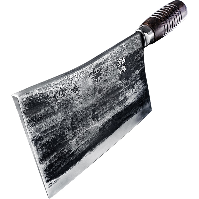 Smed smidd kök traditionellt gammalt kommersiellt starkt ben chopper marknaden sälja kött knivar kock speciella stora skärverktyg