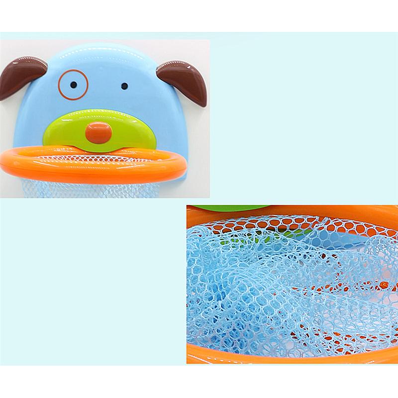 5pcs Shooting Toy Adorable Basket Water Toys Cartoon Water Playing Funny Bathroom Toy for Baby
