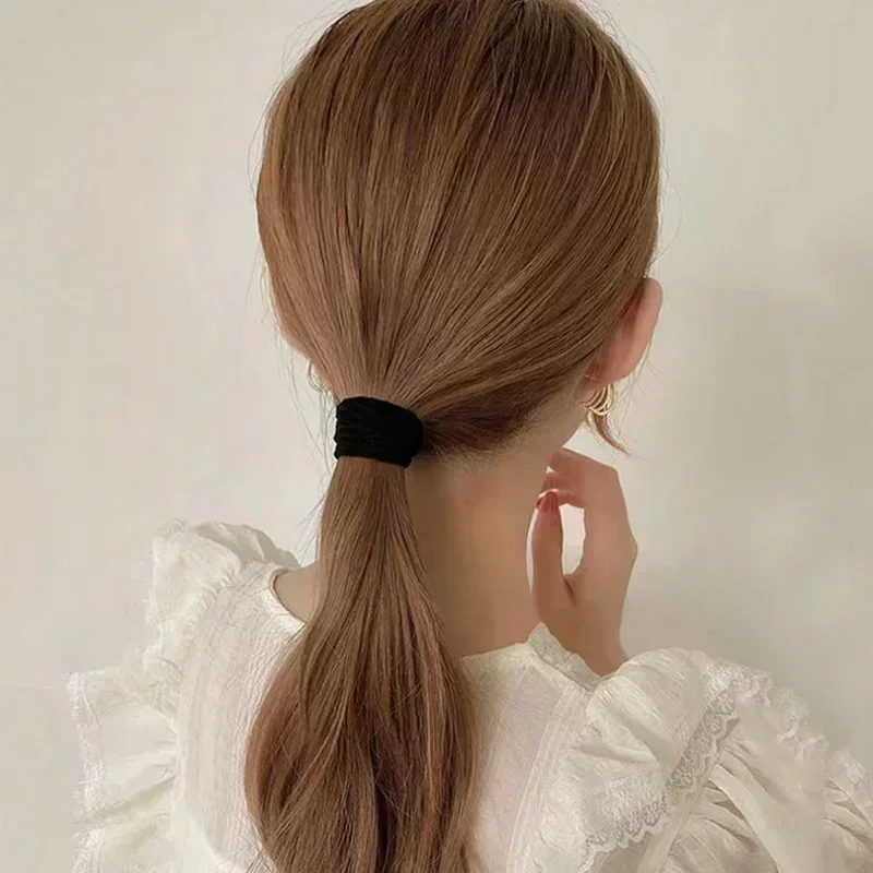 Bandas para el cabello de alta elasticidad para mujeres y niñas, diadema negra, lazos de goma, coleteros, diadema para niños, accesorios para el cabello