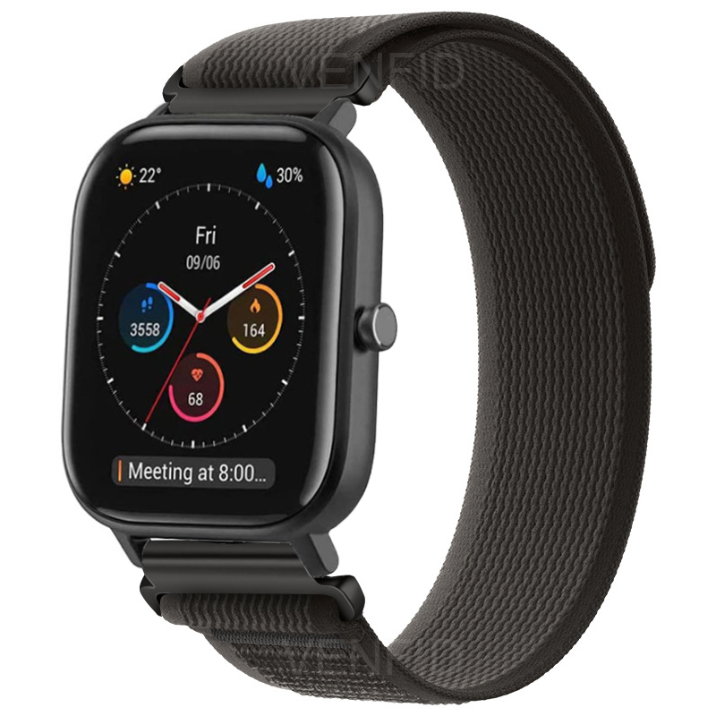 20mm nylonrem til xiaomi huami amazfit gts 4 3 2e mini blød sportsur armbånd rem løkke til bip 3 s u lite pro gtr 42mm