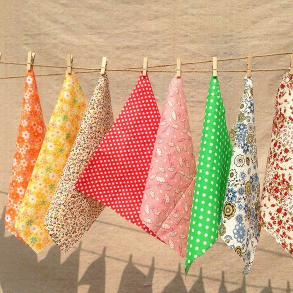 Katoen Stof Naaien Bloemen Patchwork Bundel Kladjes 50x Ambachten Quilten 10X10cm