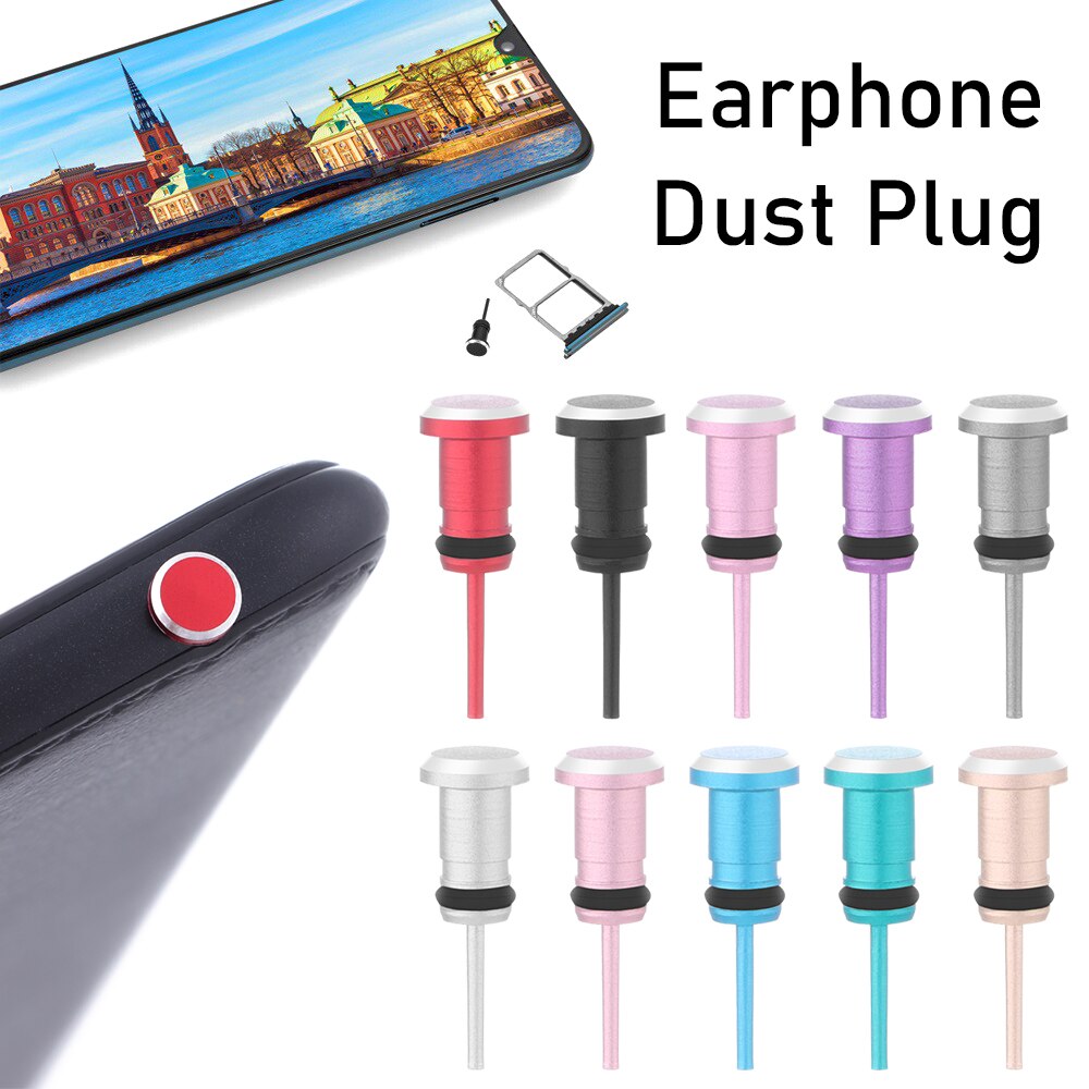 Kopfhörer Staub Stecker Staubdicht Für 35mm AUX Kopfhörer Block Metall Stopper Jack Interface Karte Pin Universal Telefon Zubehör