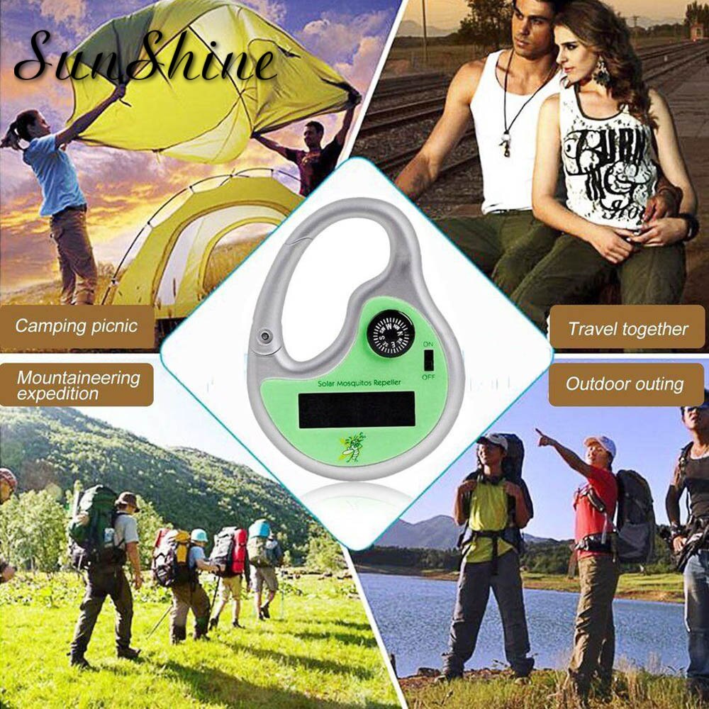 Portable Solar Powered Sonic Mosquito Insect Repeller with Compass 5 square meter mosquito repeller outdoors Insect Repeller