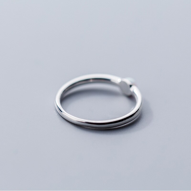 INZATT véritable 100% 925 en argent Sterling minimaliste géométrique anneau rond pour les femmes fête opale pierre bijoux accessoires