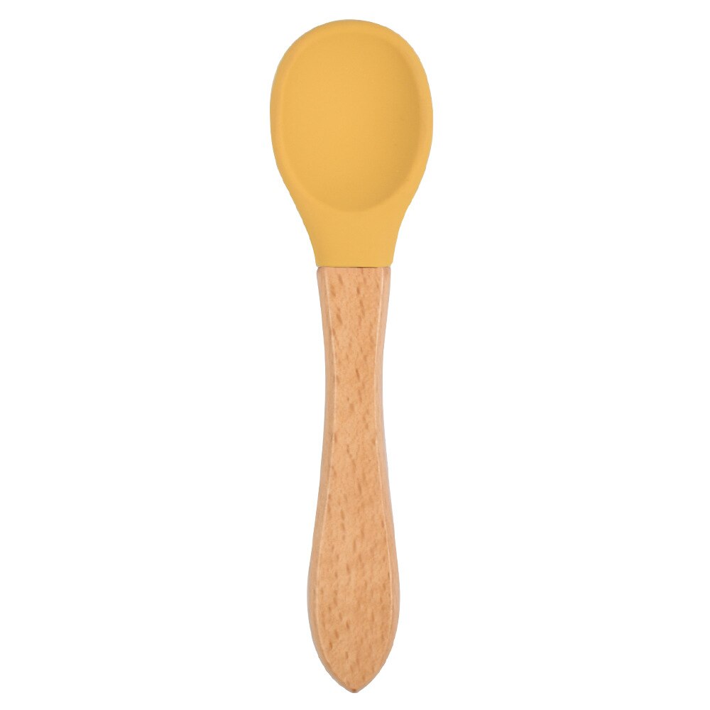 Cuchara de alimentación de bebé de silicona, cucharilla impermeable antideslizante, sin BPA, 1 Uds.: Y28