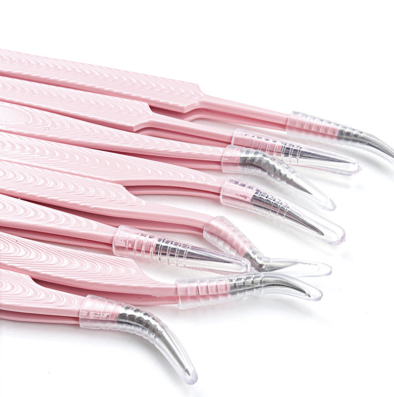Rvs Lash Pincet Roze Pincet Professionele Wimper Extensions Benodigdheden Make Gereedschap Volume Wimper Pincet