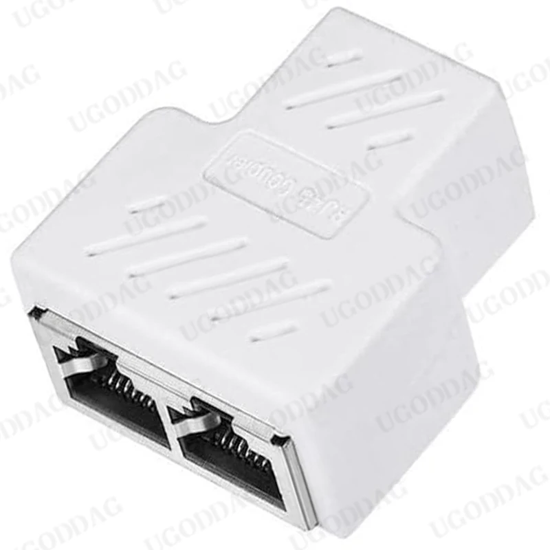 RJ45 Splitter 1 to 2 Ethernet Adapter Internet Network Cable Extender RJ45 Connector Coupler for PC TV Box Router: Red / 1.8m