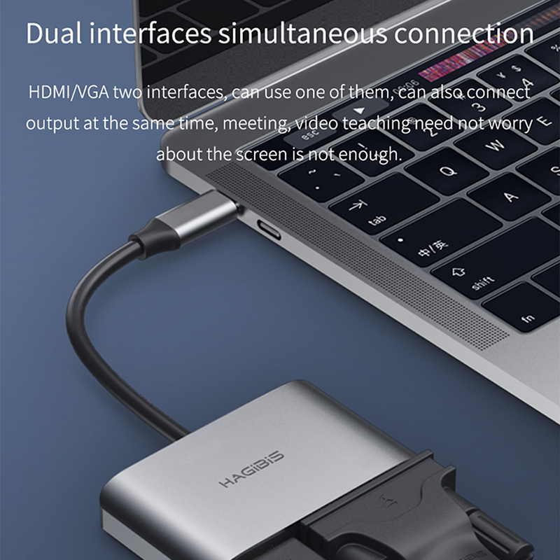 Hagibis – adaptateur Hub USB type-c vers HDMI, 4K, Thunderbolt 3, pour Samsung Galaxy S10/S9/S8, Huawei Mate 20/P30 Pro