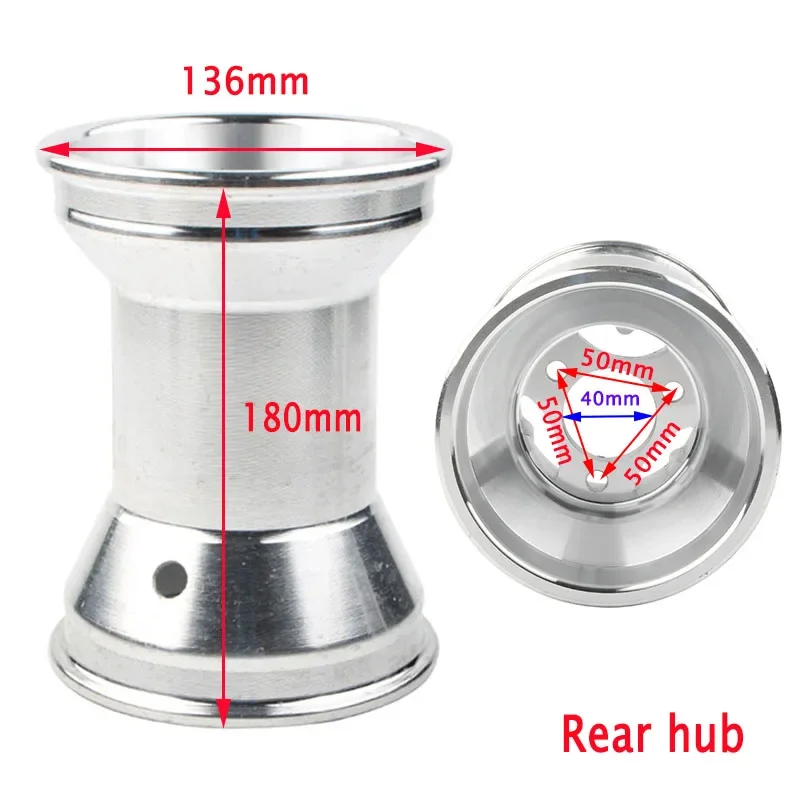 5 inch Kart 10x4.50-5 125mm front or 11x7.10-5 180mm rear wheel hub Go-kart car 4 wheel drift car Aluminium alloy rims: Gold