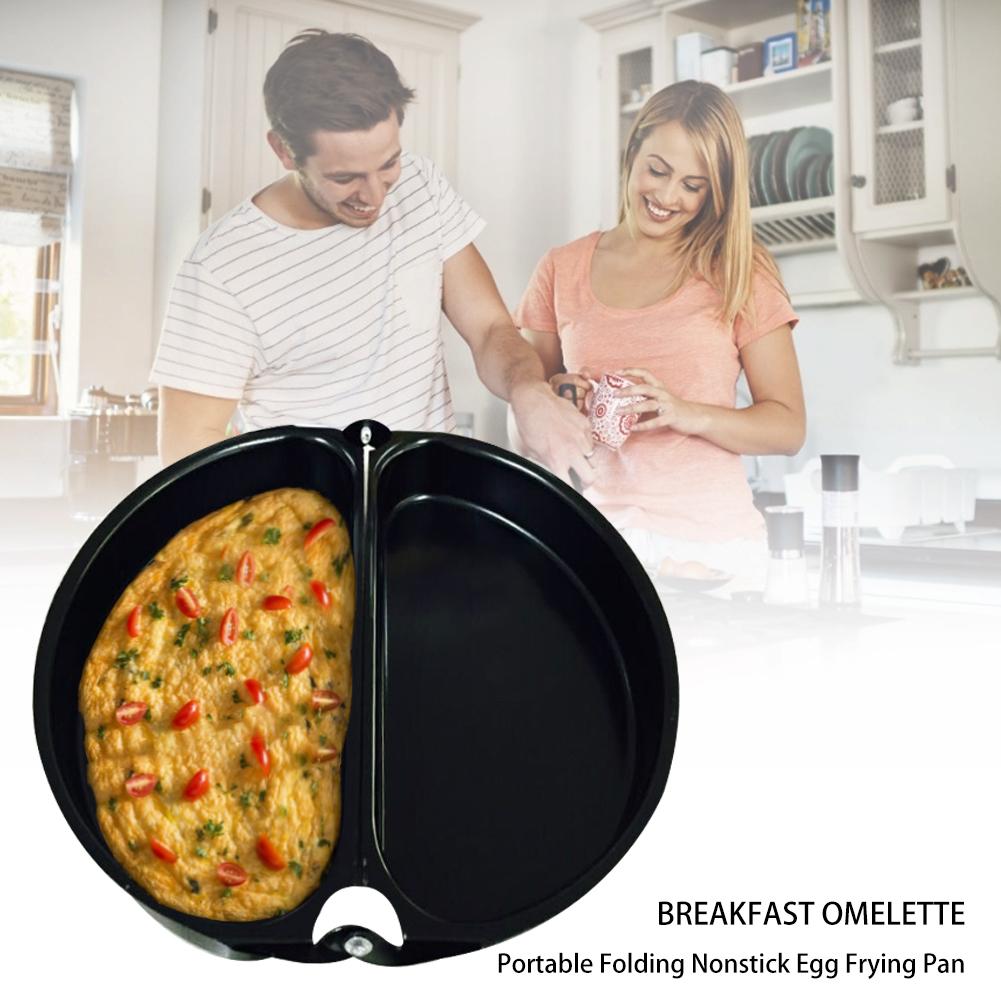 Draagbare Dubbelzijdig Omelet Pot Opvouwbare Non-stick Koekenpan Omelet Ei Ontbijt Maker Keuken Kookgerei Voor Ontbijt