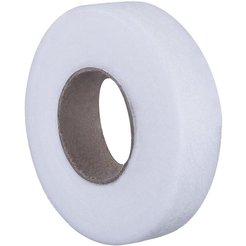 60 meter/rulle dubbelsidigt non-woven mellanfoder självhäftande tyg tyg järn-på-fåll tejp mellanfoder webb sömnadshantverk: 2cm x 60m