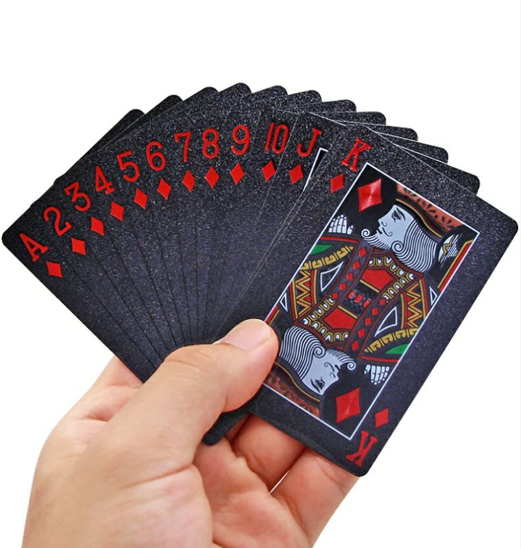 Zwart PVC Poker Waterdichte Plastic Speelkaarten Party Board Game Scrub Poker