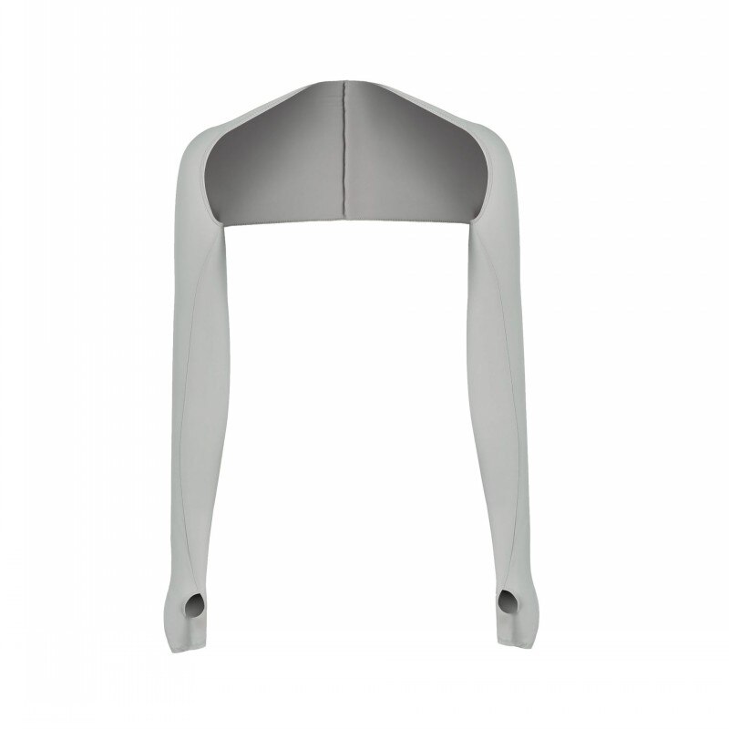 Cycling Ice Silk Sunscreen Shawl Sports One-piece Shoulder Sleeves Neck Shading and UV Protection Sleeves Sun Protection Sleeves: grey
