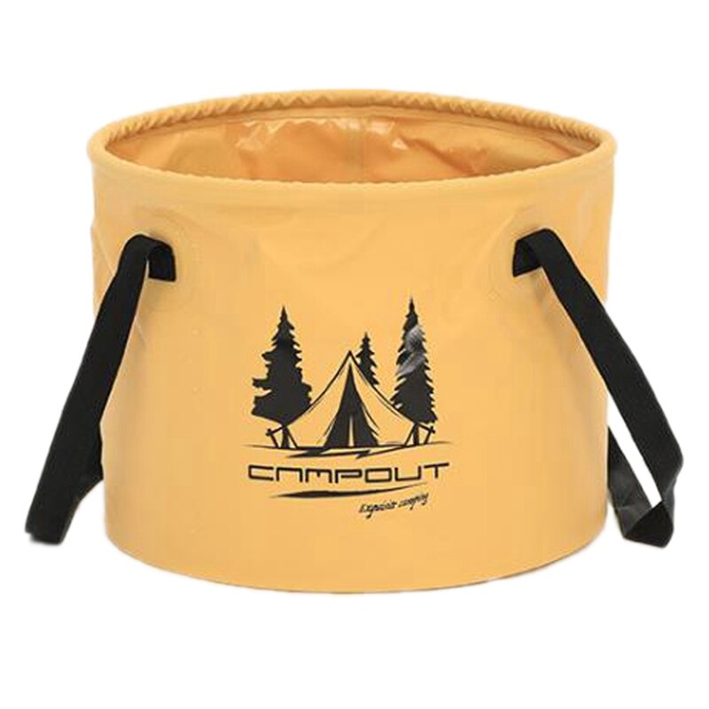CAMPOUT Camping Folding Bucket Portable Wash Basin Foot Basin Travel Fishing Bucket Camping Storage Bucket: Burgundy