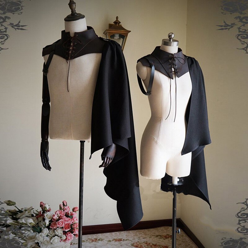 Cape Courte Médiévale Pour Homme Et Femme - Style Gothique, Steampunk Ou Vampire, Parfaite Pour Halloween, Cosplay Ou Fêtes Déguisées