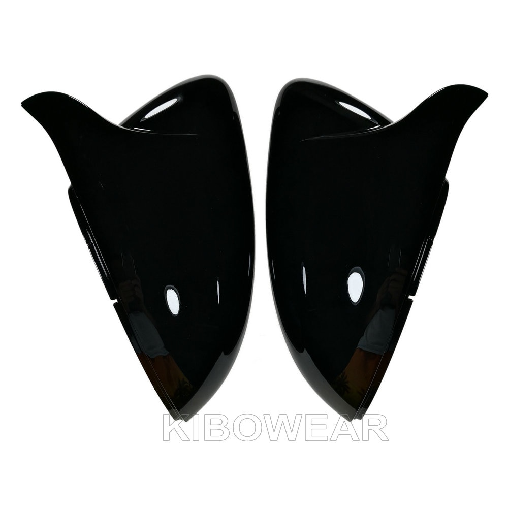 Sort horn form sidesving spejl cover til vw golf 7 mk7 7.5 gtd r gti gte vii cap e-golf sportsvan udskiftning