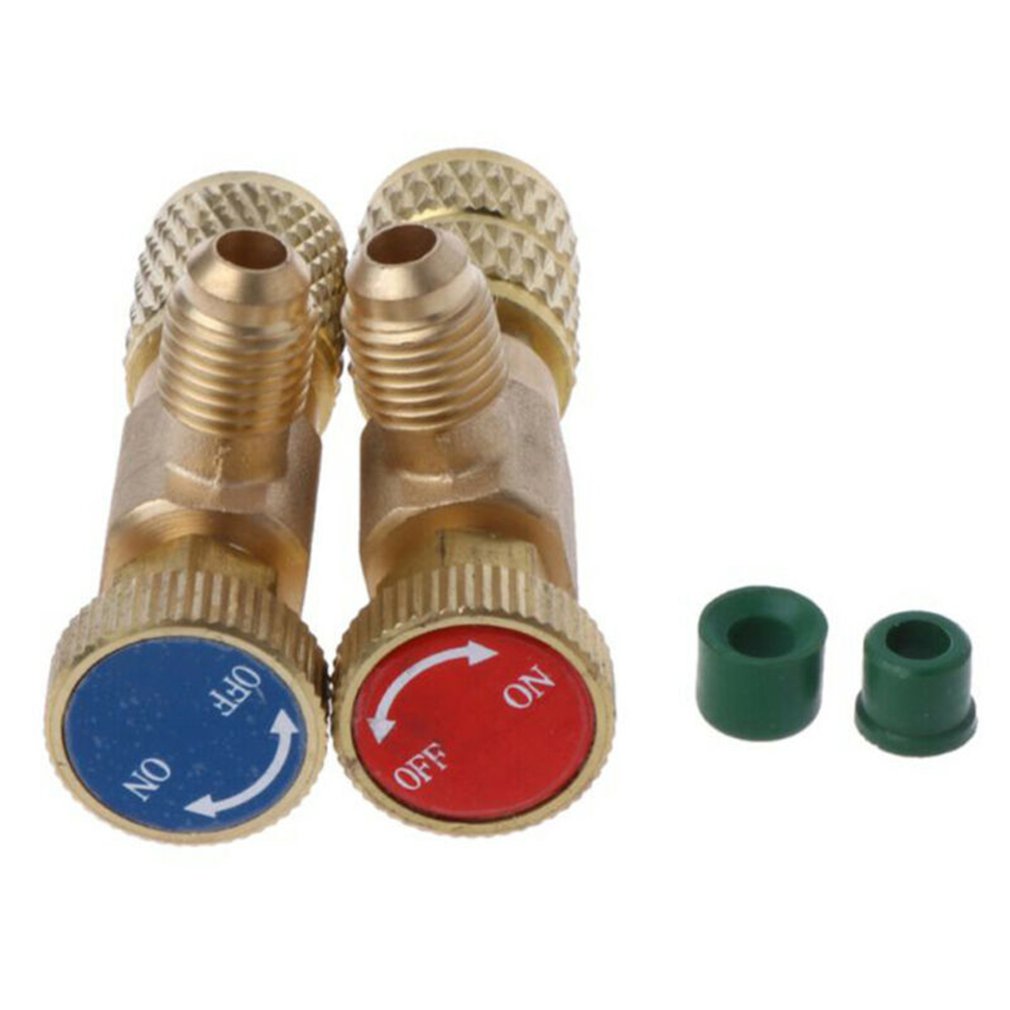 Refrigeration Charging Air Conditioning Adapter For R410A R22 1/4" Liquid Safety Valve Hose R22 Copper Adapter