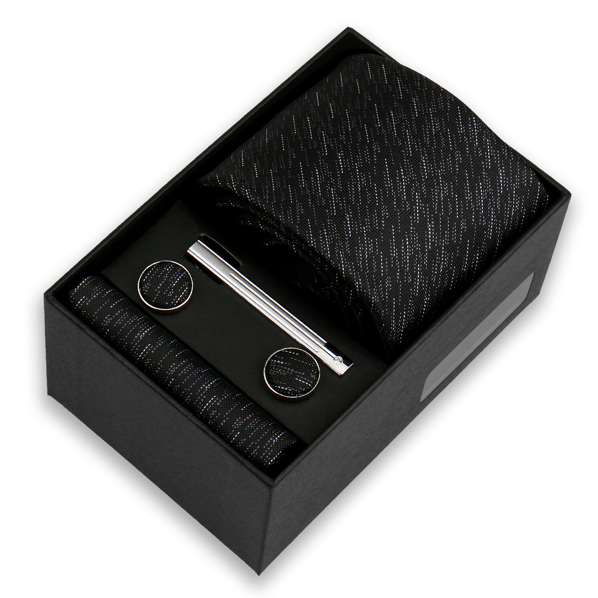 Conjunto de gravata de luxo para homens caixa de presente de negócios festa de casamento moda masculina conjunto de gravata paisley lenço abotoadura gravata-clipe terno presente para homem: Bege