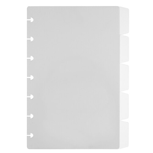 Folha de papel de folha solta-folha separador página peças índice página interna pasta de papel folha solta-folha caderno acessórios: B6white with sticker