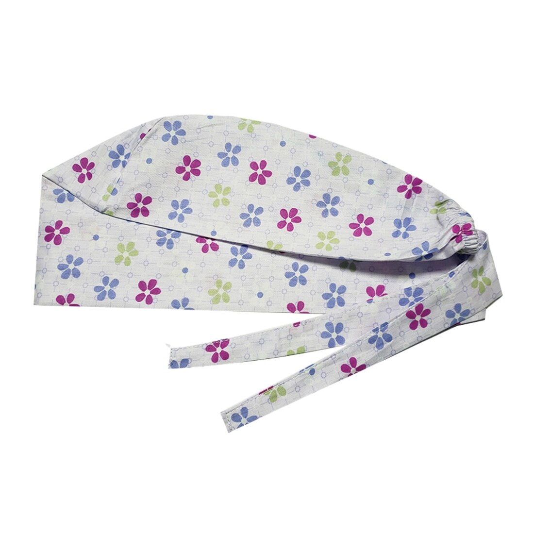 Printing Hat Breathable Beauty Salon Cap Unisex Laboratory Work Hat Adjustable Tieback Work Cap: 9