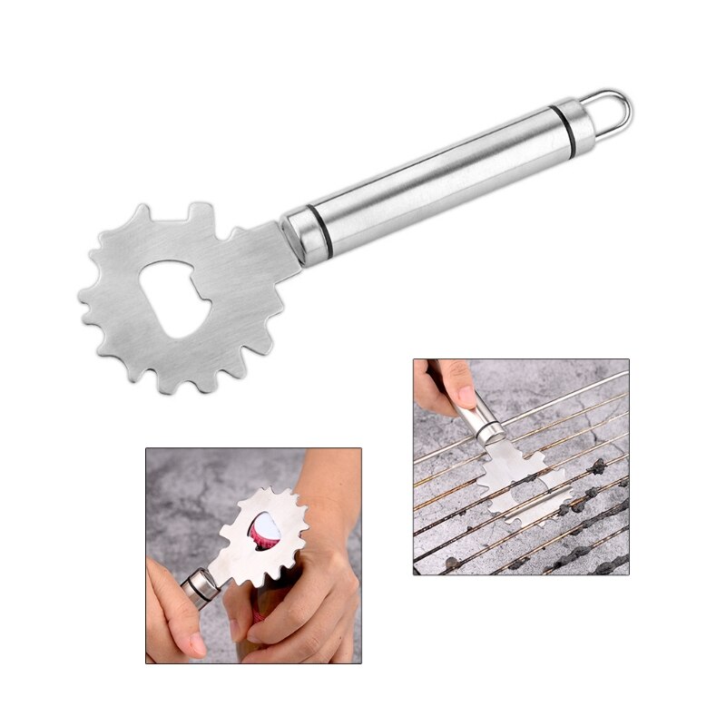 Multifunctional Grill Scraper Tool Bristle Free Safe Barbecue Grate Cleaner Stainless Steel Grill Cleaning Grill Scraper M6CE