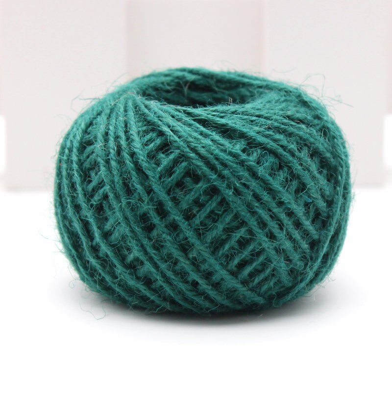 40 metriä / rulla 2mm pehmeä tekstuuri hamppuköysi narut tee itse maljakko vaatteet hattu kengät unesieppari juhla koriste materiaali köysi: Z