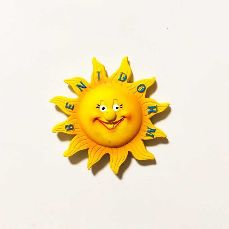 Imanes de nevera de Ibiza, Benldorm, Hawaii, Sevilla, ventilador de flores, pegatina magnética para nevera, recuerdo de viaje mundial: Benldorm sum