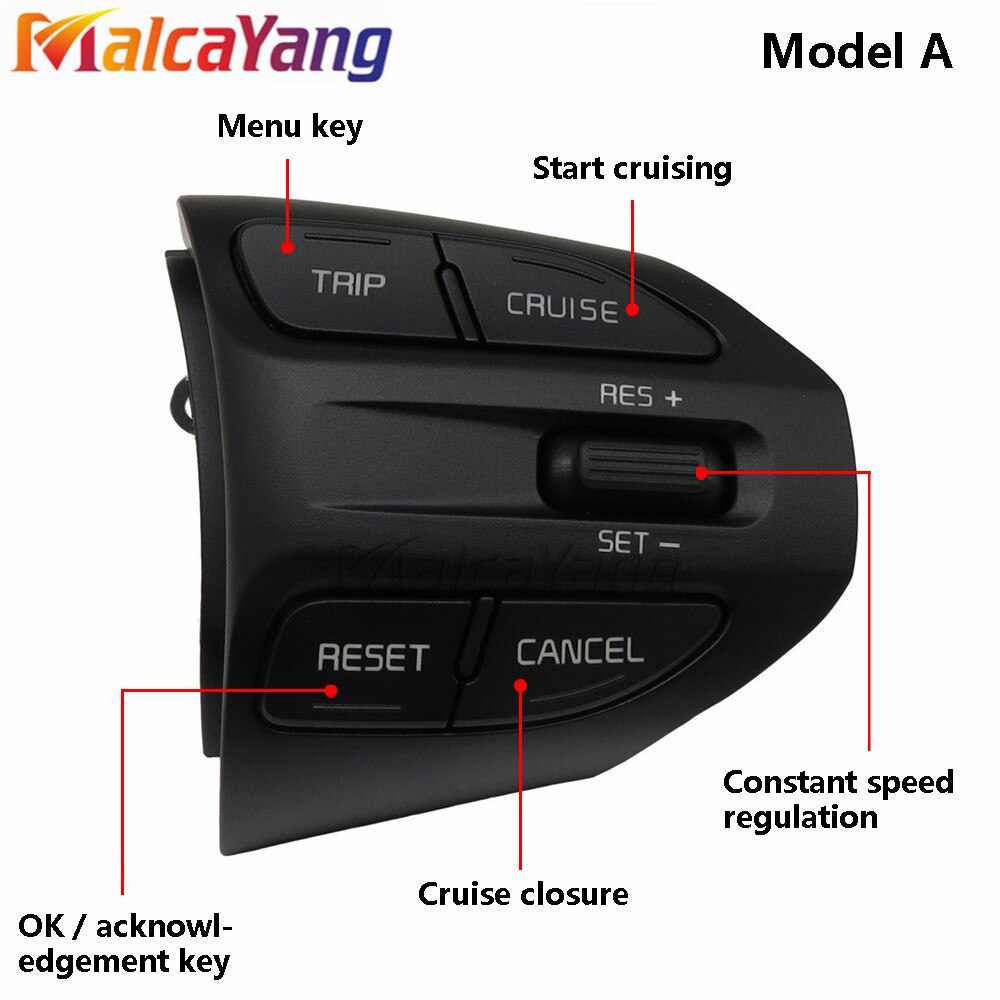 Steering Wheel Button For KIA K2 RIO RIO X LINE Buttons Bluetooth Phone Cruise Control Volume Switch