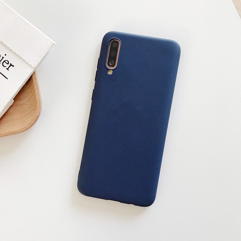 Funda de teléfono para Samsung Galaxy A30s, bonita funda negra mate de silicona para Coque Samsung A 30 s A30s A 30 s: navy blue