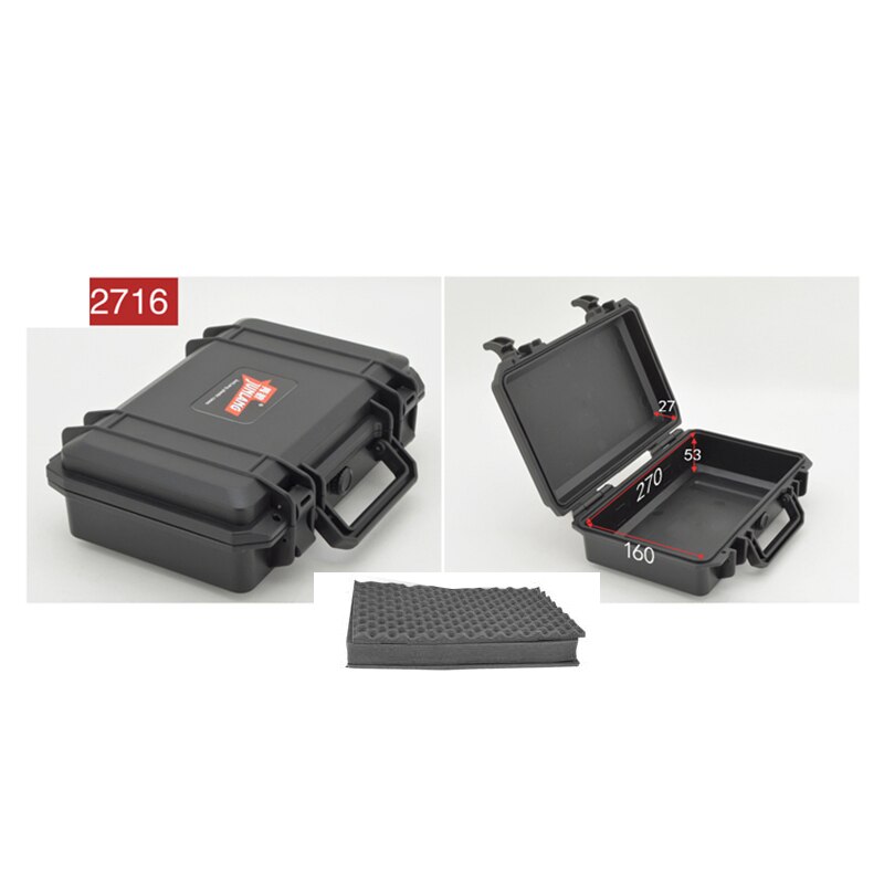 Protective Safety Instrument Tool Box Plastic Storage Toolbox Outdoor Shockproof Box File Box Equipment Camera Case w Foam: 295x205x91mm